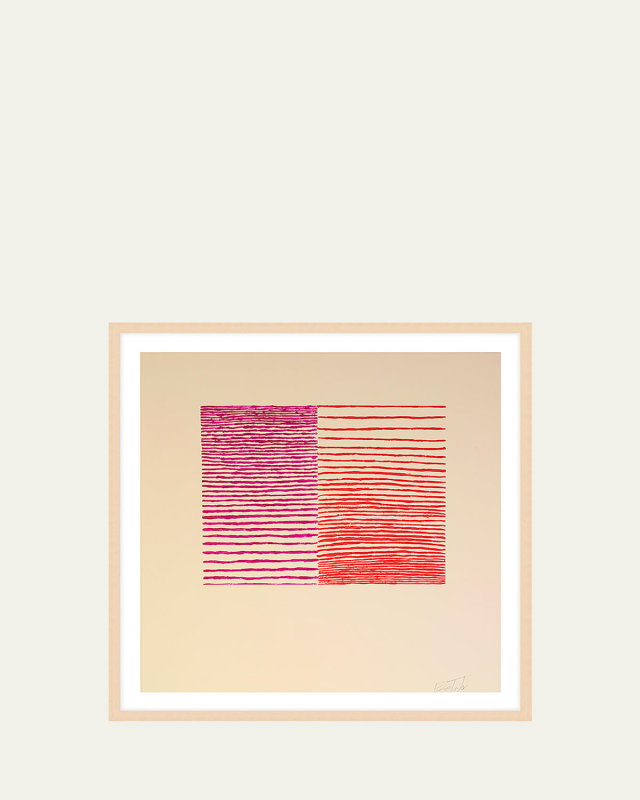 "Red Magenta Ripples" Print Wall Art by Evan Taylor